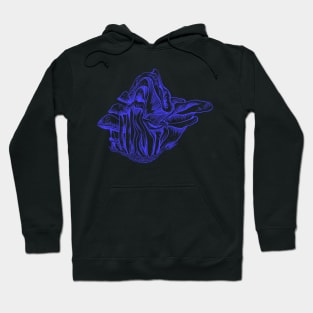 Blue Mushrooms Swirl Hoodie